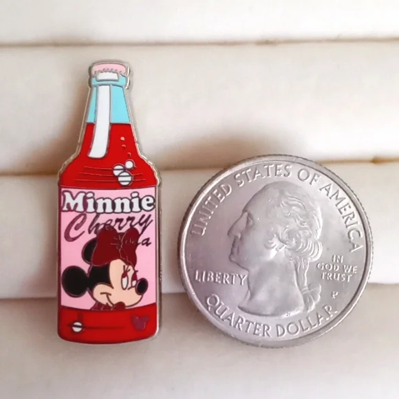 DISNEY HIDDEN MICKEY MINNIE CHERRY 🍒 SODA PIN - Picture 2 of 5